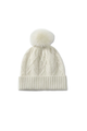 Kitty Cable Knit Cashmere Pom Toque