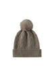 Kitty Cable Knit Cashmere Pom Toque