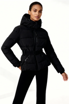 Moncelia Dafne Belted Hooded Quilted Puffer Jacket