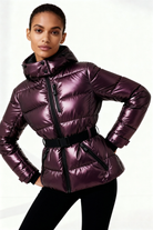 Moncelia Dafne Belted Hooded Quilted Puffer Jacket