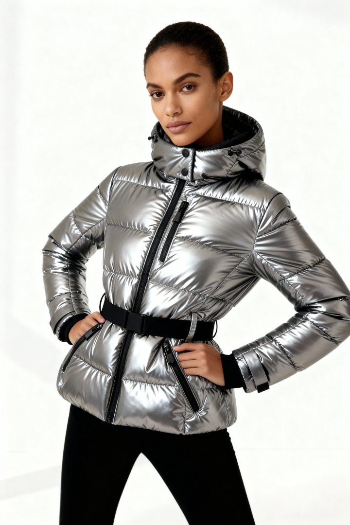 Moncelia Dafne Belted Hooded Quilted Puffer Jacket