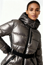 Moncelia Dafne Belted Hooded Quilted Puffer Jacket