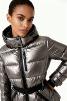 Moncelia Dafne Belted Hooded Quilted Puffer Jacket