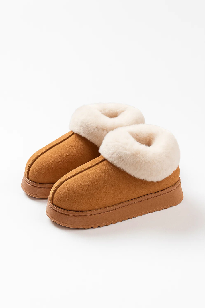 Moncelia Noor Faux-Fur Lined Platform Slipper Booties