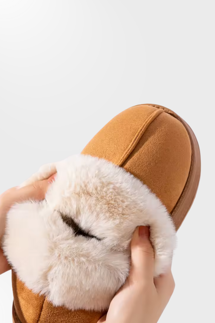 Moncelia Noor Faux-Fur Lined Platform Slipper Booties