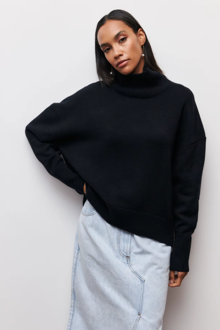 Moncelia Nanette Oversized Turtleneck Sweater