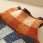 Moncelia Ravelyn Patchwork Check Turtleneck Sweater