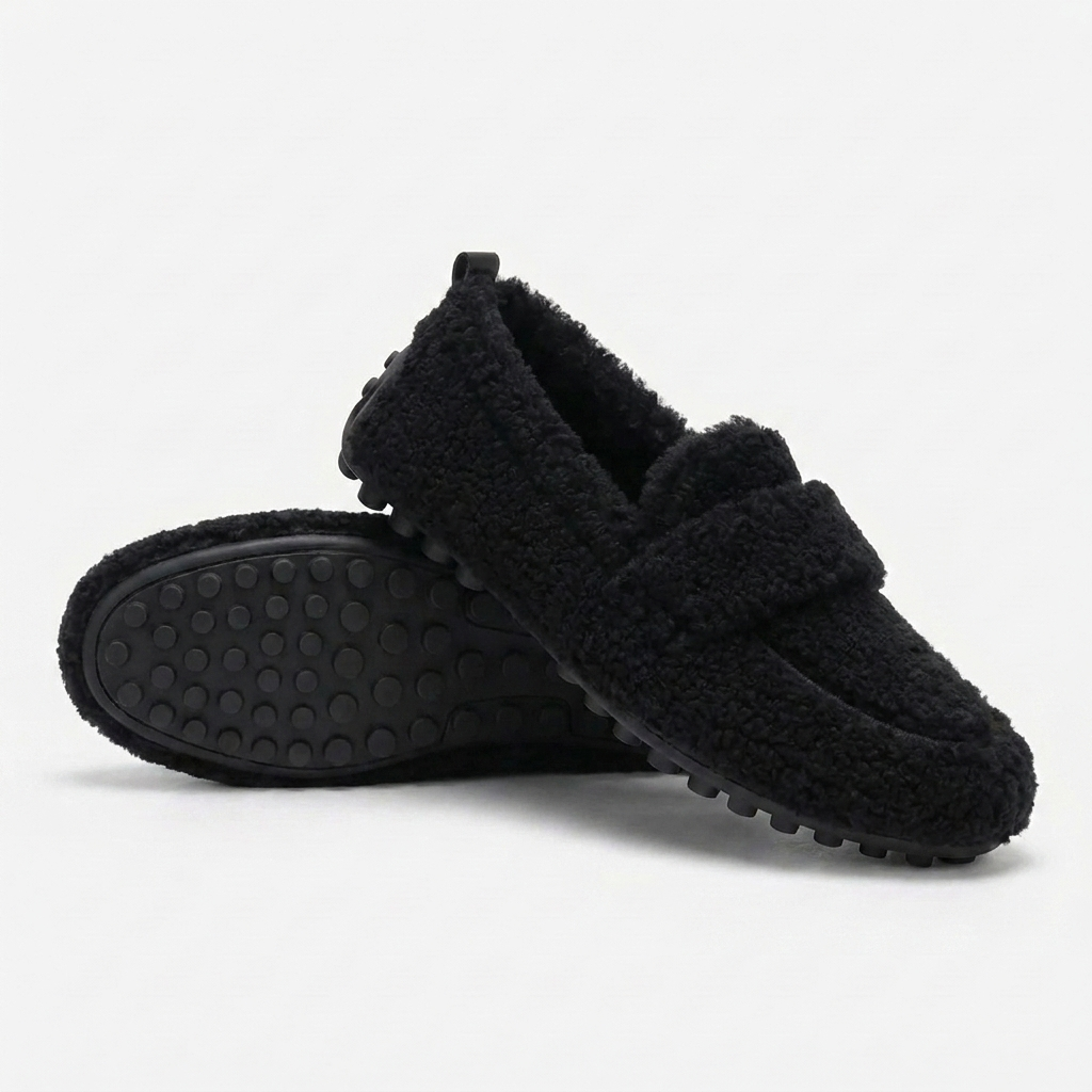 Moncelia Ainsley Plush Sherpa Driving Loafers