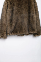 Moncelia Ebba Faux Fur Wide Collar Short Coat