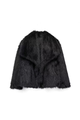Moncelia Ebba Faux Fur Wide Collar Short Coat