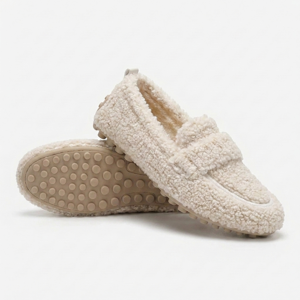 Moncelia Ainsley Plush Sherpa Driving Loafers
