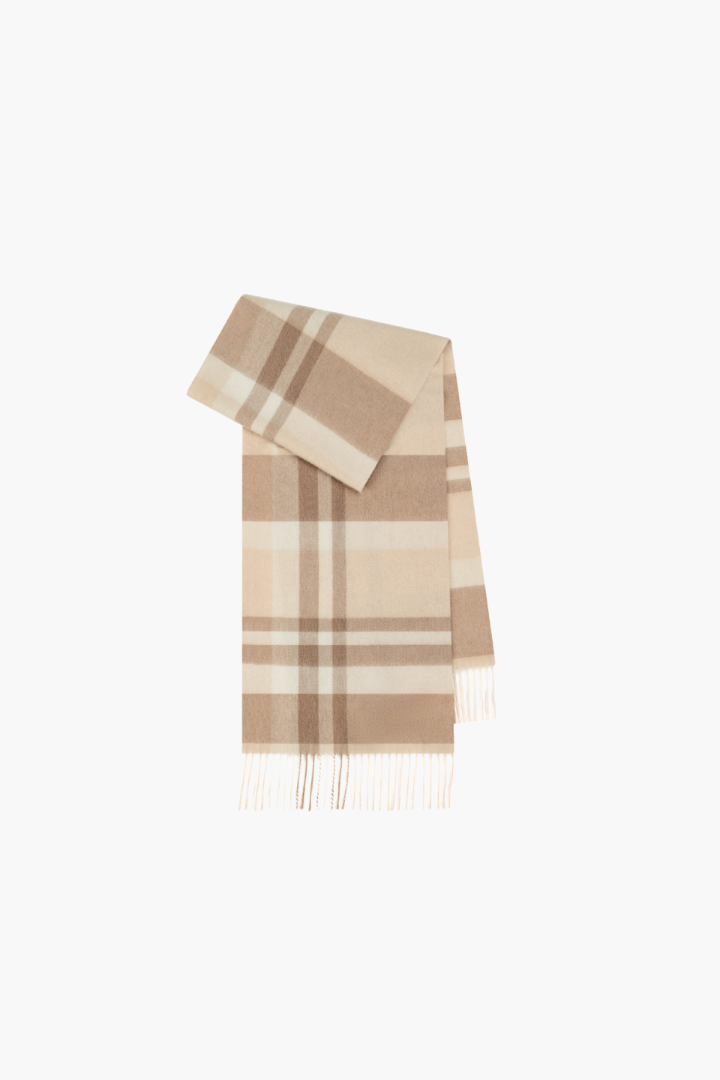 Moncelia Belmere Wool-Blend Checked Scarf