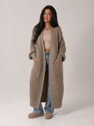 Moncelia Ottilie Chunky Knit Open-Front Duster Cardigan
