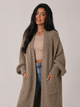 Moncelia Ottilie Chunky Knit Open-Front Duster Cardigan