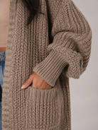 Moncelia Ottilie Chunky Knit Open-Front Duster Cardigan