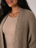 Moncelia Ottilie Chunky Knit Open-Front Duster Cardigan