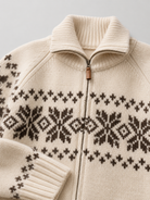 Moncelia Ariane Fair Isle Zip-Front Knit Cardigan