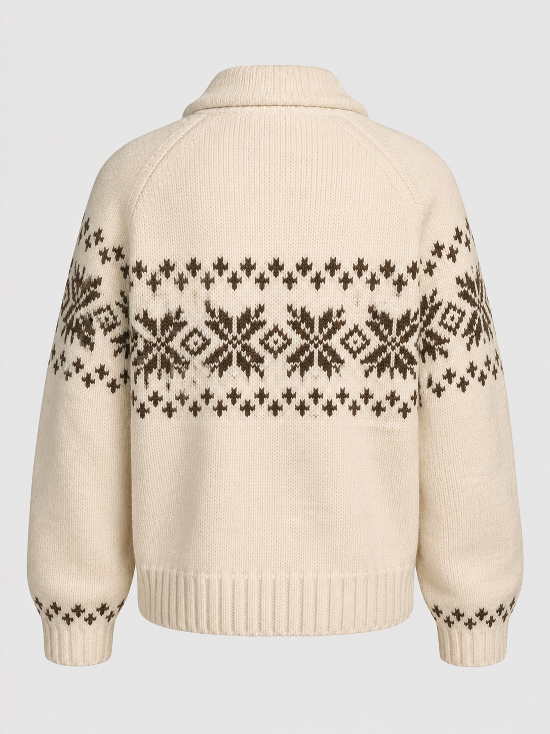 Moncelia Ariane Fair Isle Zip-Front Knit Cardigan