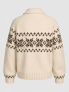Moncelia Ariane Fair Isle Zip-Front Knit Cardigan