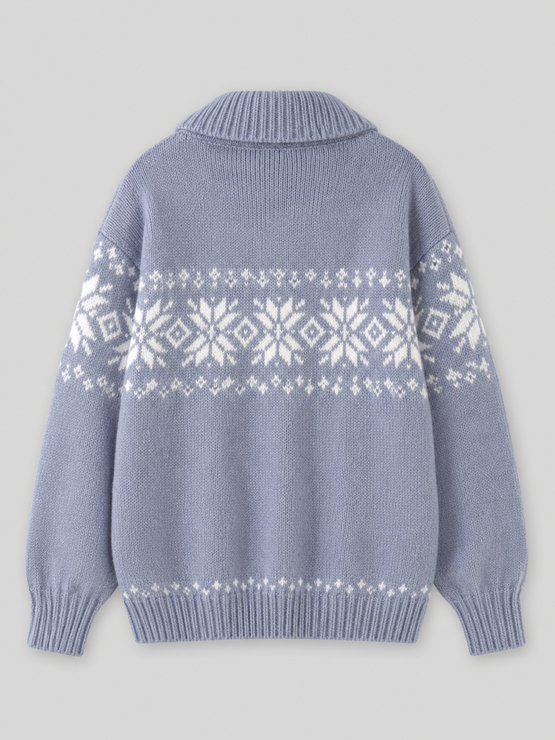 Moncelia Ariane Fair Isle Zip-Front Knit Cardigan