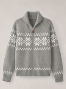 Moncelia Ariane Fair Isle Zip-Front Knit Cardigan