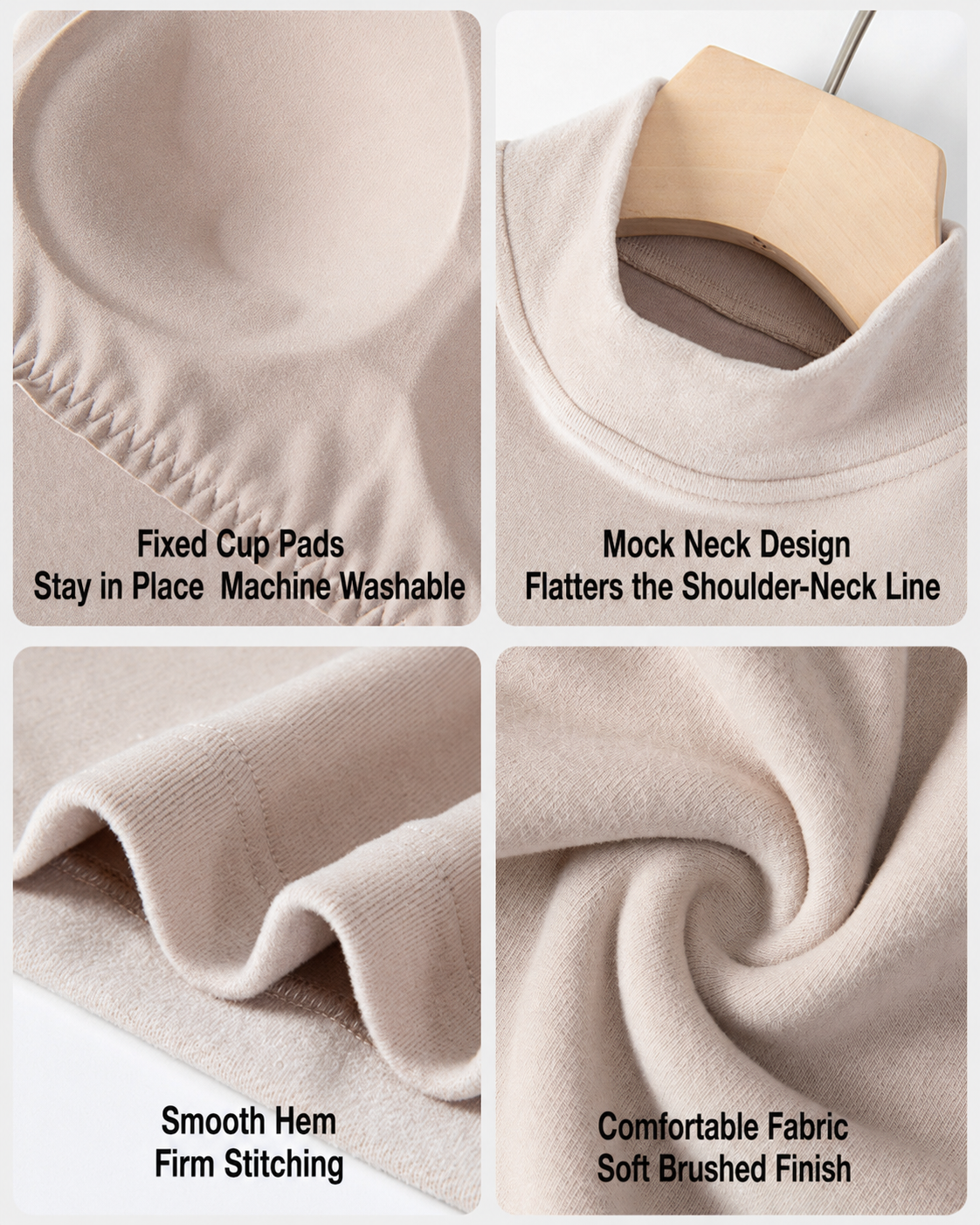 Moncelia Fulvia Ribbed Mock Neck Sleeveless Knit Top