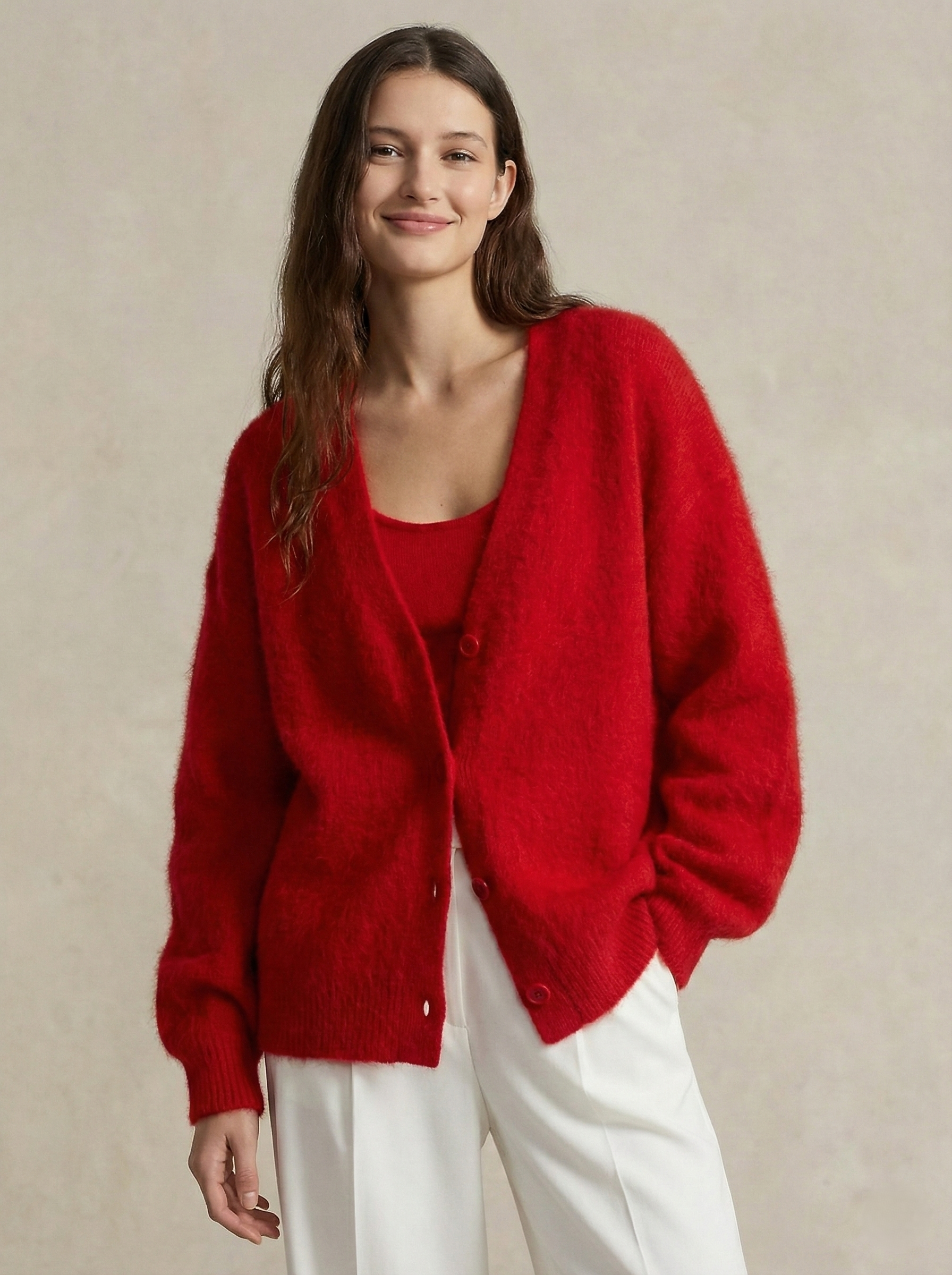 Moncelia Junia Brushed Knit Oversized Cardigan