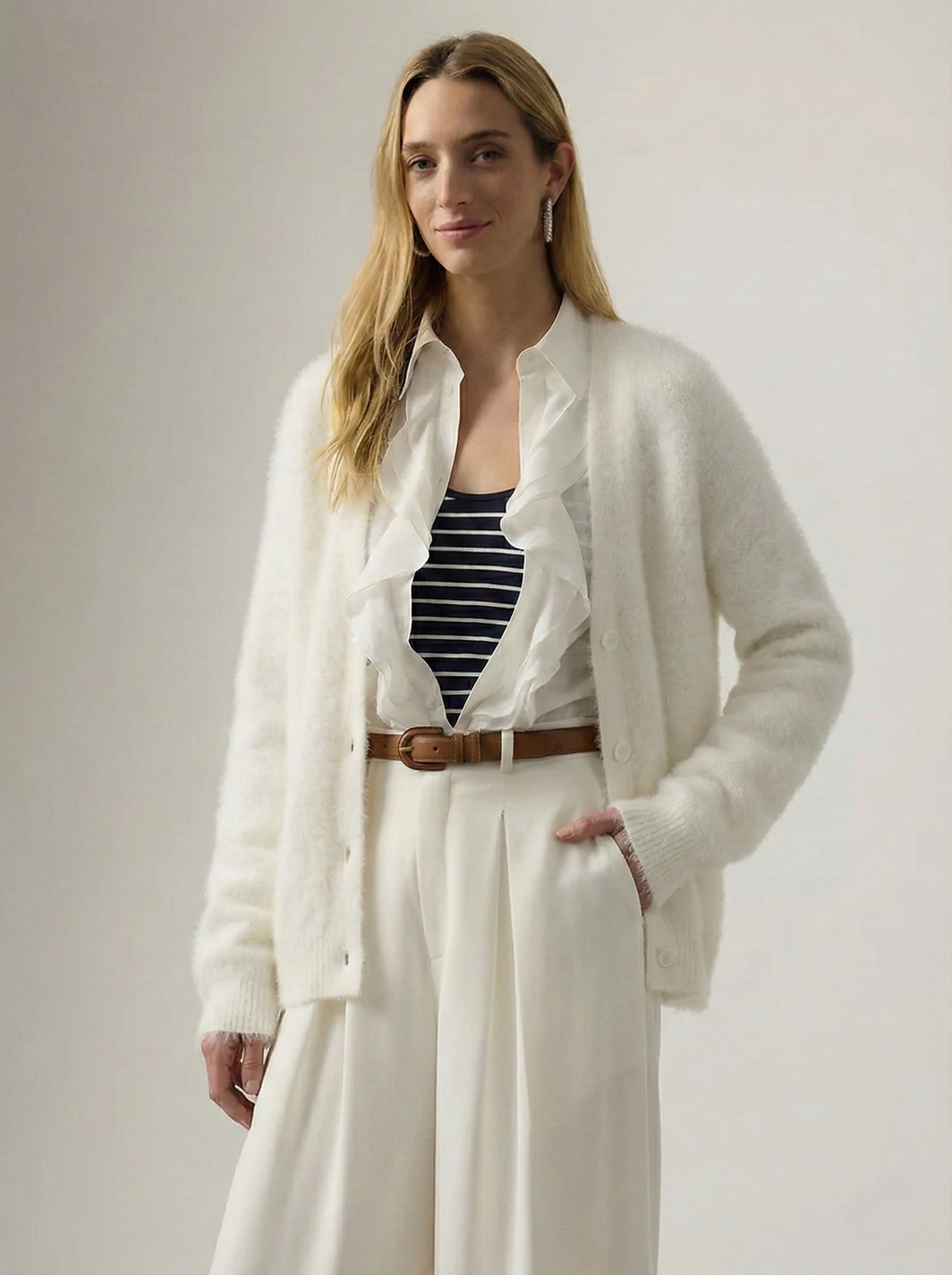 Moncelia Junia Brushed Knit Oversized Cardigan