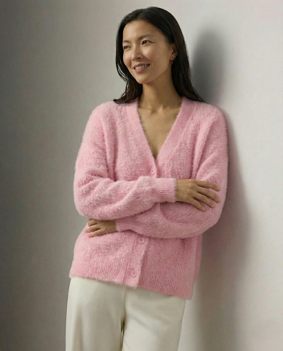 Moncelia Junia Brushed Knit Oversized Cardigan