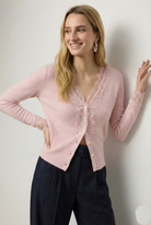 Moncelia Amelia Cashmere-Blend Lace Cardigan
