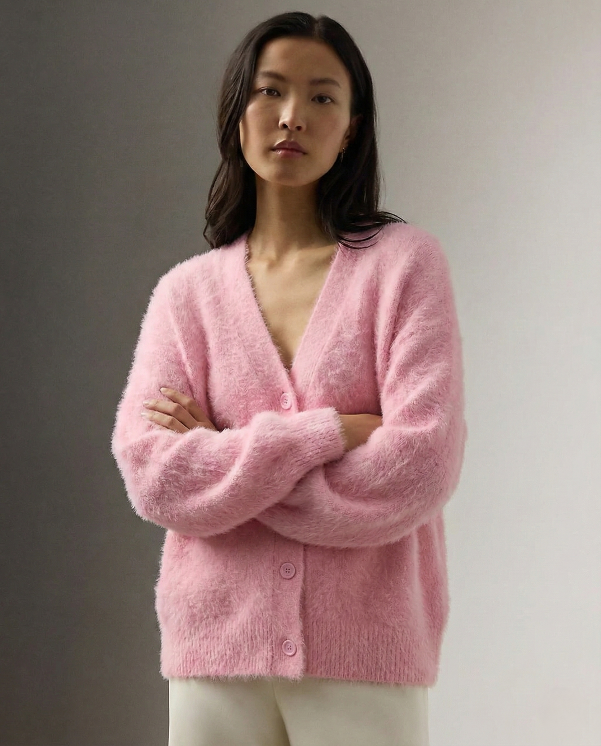 Moncelia Junia Brushed Knit Oversized Cardigan