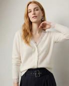 Moncelia Amelia Cashmere-Blend Lace Cardigan