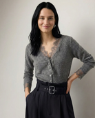 Moncelia Amelia Cashmere-Blend Lace Cardigan