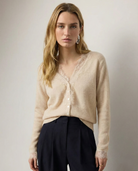 Moncelia Amelia Cashmere-Blend Lace Cardigan