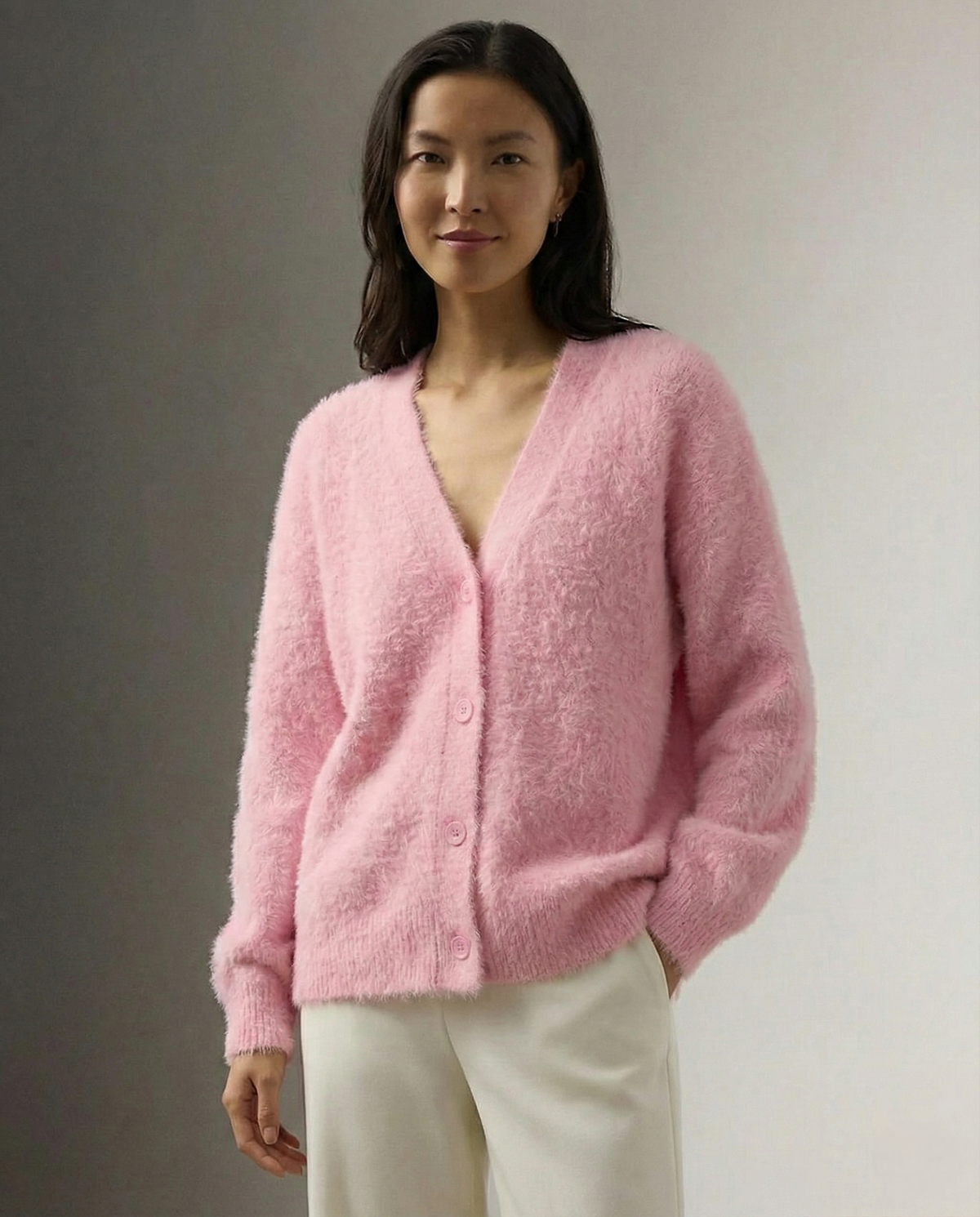 Moncelia Junia Brushed Knit Oversized Cardigan