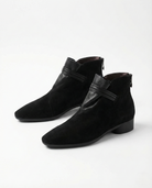 Moncelia Fabia Pointed-Toe Faux Suede Ankle Boots