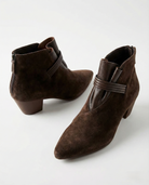 Moncelia Fabia Pointed-Toe Faux Suede Ankle Boots
