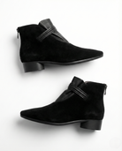 Moncelia Fabia Pointed-Toe Faux Suede Ankle Boots
