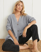 Moncelia Marian Oversized Ribbed V-Neck Cardigan