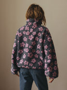 Moncelia Aurore Floral Sherpa Half-Zip Pullover