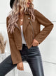 Arabel Cropped Faux Suede Moto Jacket