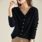 Moncelia Noemie Asymmetric Button Knit Sweater