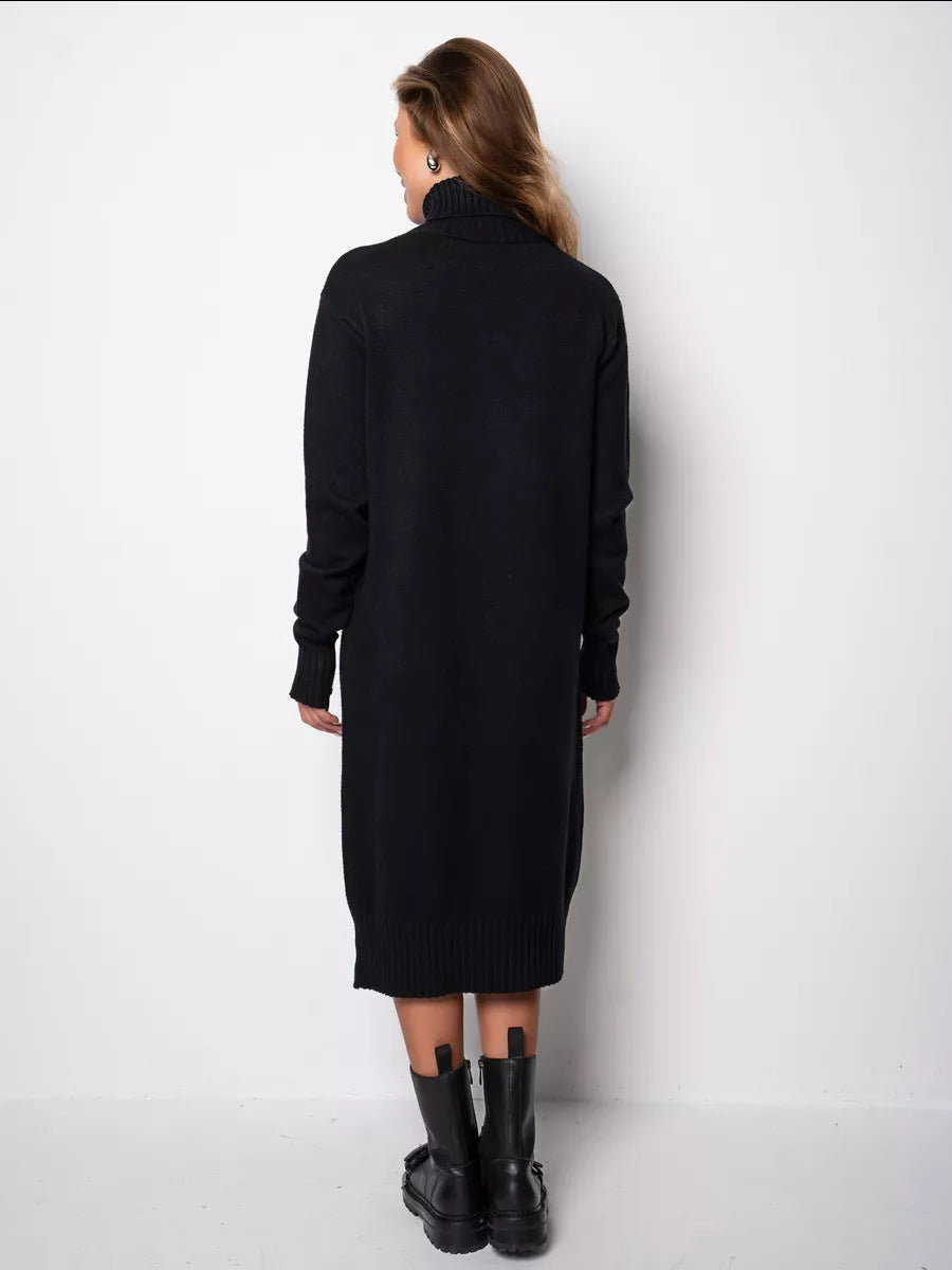 Moncelia Vibeke Turtleneck Knit Sweater Dress