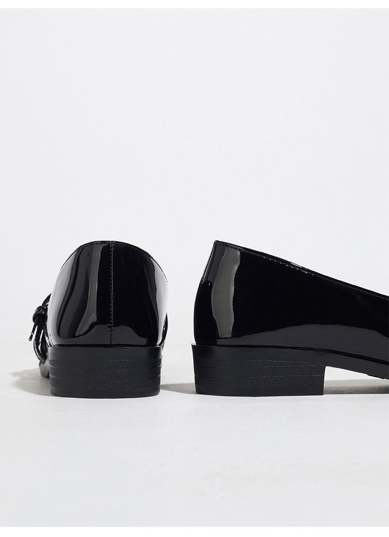Moncelia Ophelie Patent Square Toe Bar Loafers