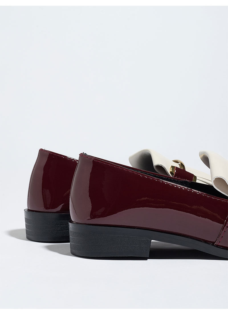 Moncelia Beatrice Patent Fringe Loafers
