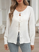 Moncelia Naia Deer Plush Tie-Front Cardigan
