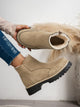 Delaney Plush Lined Side Zip Ankle Boots