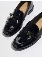 Moncelia Ophelie Patent Square Toe Bar Loafers