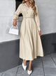 Vinca Collared Button Front A-Line Dress