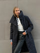 Kalina Belted Shawl Collar Puffer Coat